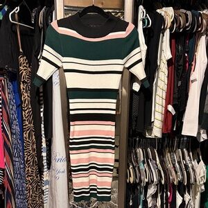 Lulu's Multicolor Striped Midi Dress